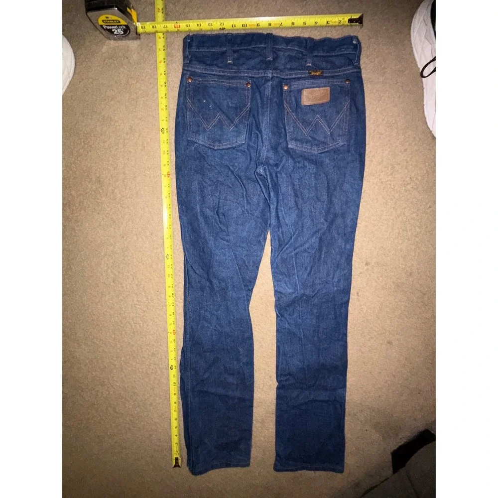 Wrangler 936DEN Cowboy Cut Slim Jeans Mens 30x34 Dark Wash Indigo Denim T49-53